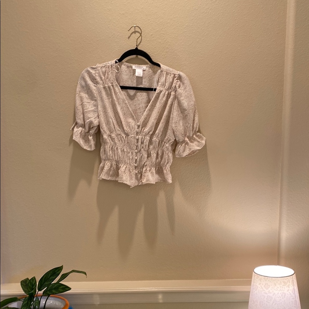 Elegant Cream Women's Top